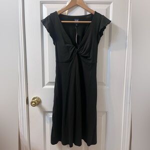 NWT Gap Twisted Front Flutter Sleeve Dress Size Petite Small